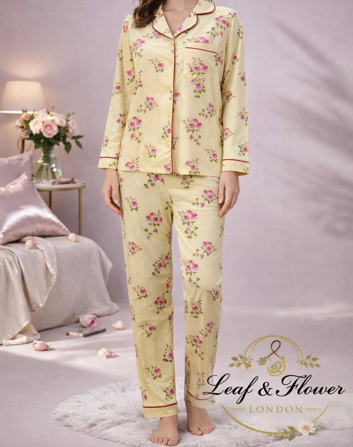 Ladies Pj Pyjama Set Woman Night Wear PJ Set Loungewear Nightwear Top Bottom