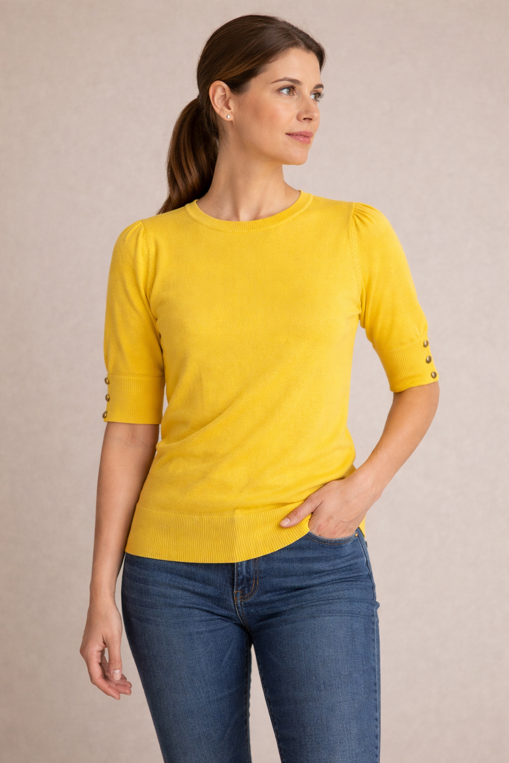 Ladies Women Top Sweater  Knit Jumper Top Crew Neck Sweater