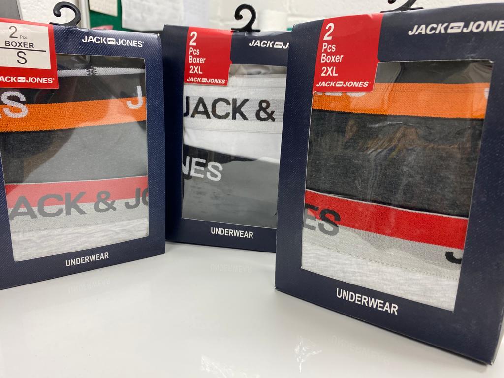Mens Multipack  2 Pack  Jack&Jones Designer Boxer Shorts Boxers Underwear Trunks